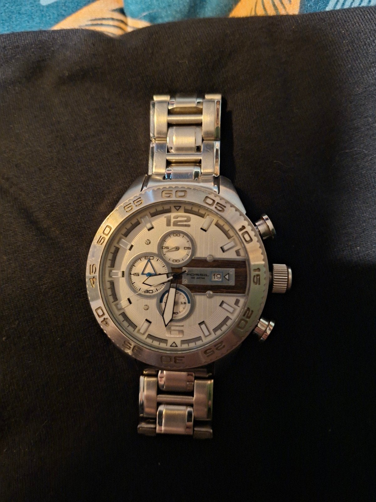 Fossil Herenhorloge horloge, Overige merken, Staal, Staal, Polshorloge