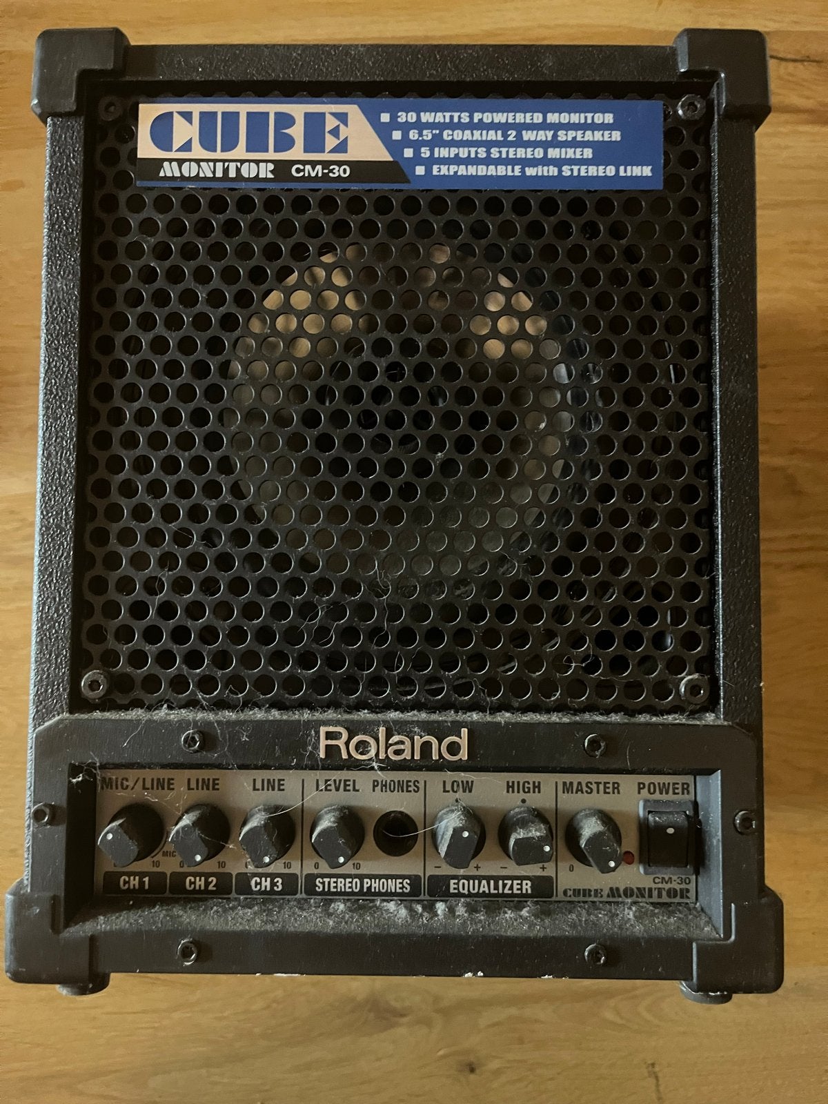 Roland Cube Monitor CM-30 - Compacte en veelzijdige monitor, Ophalen of Verzenden, Gebruikt, Minder dan 500 watt, Monitor(versterker)