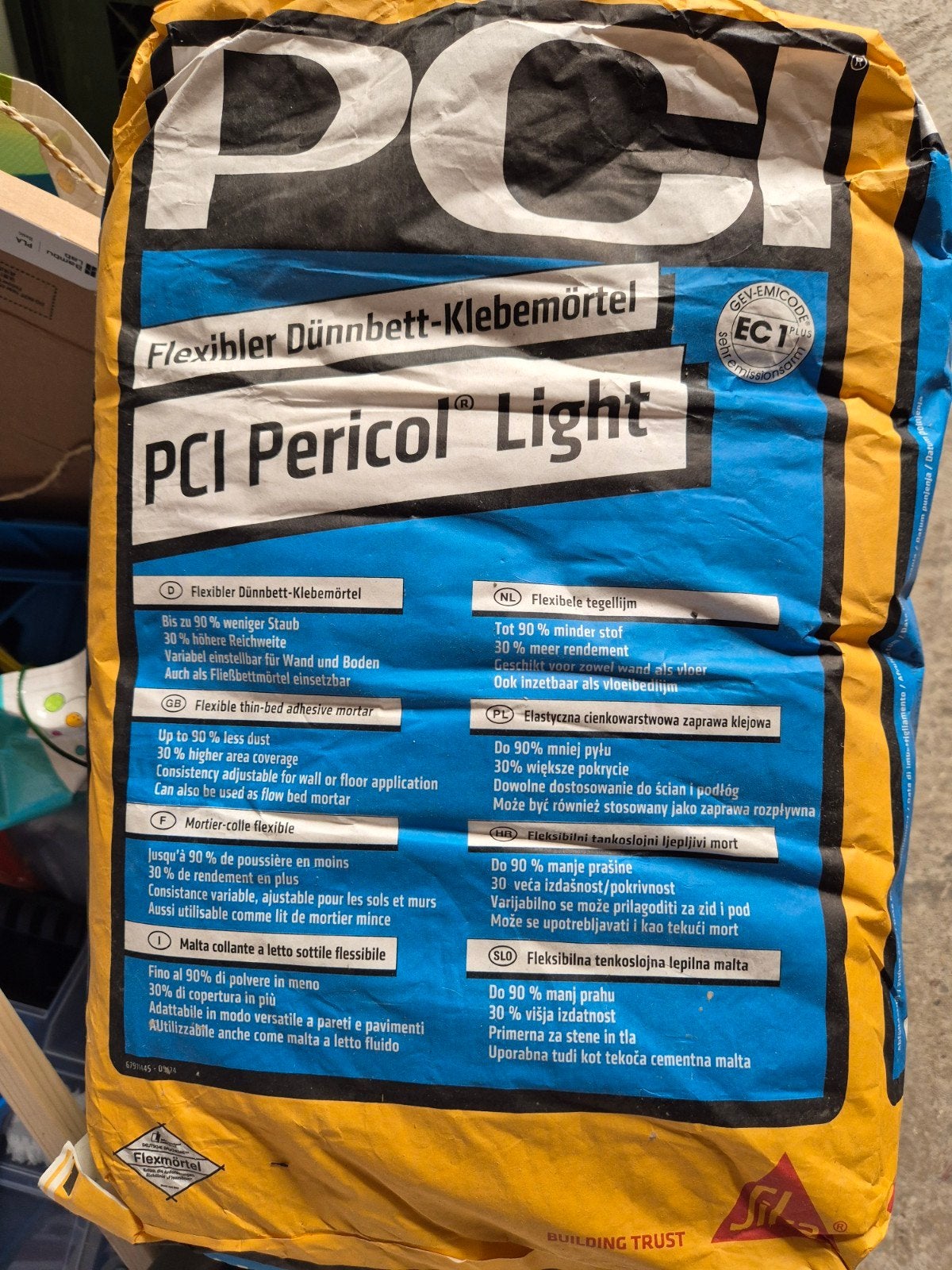 5x PCI Pericol Light tegellijm 15kg - Flexibel, Ophalen, Nieuw, Overige typen