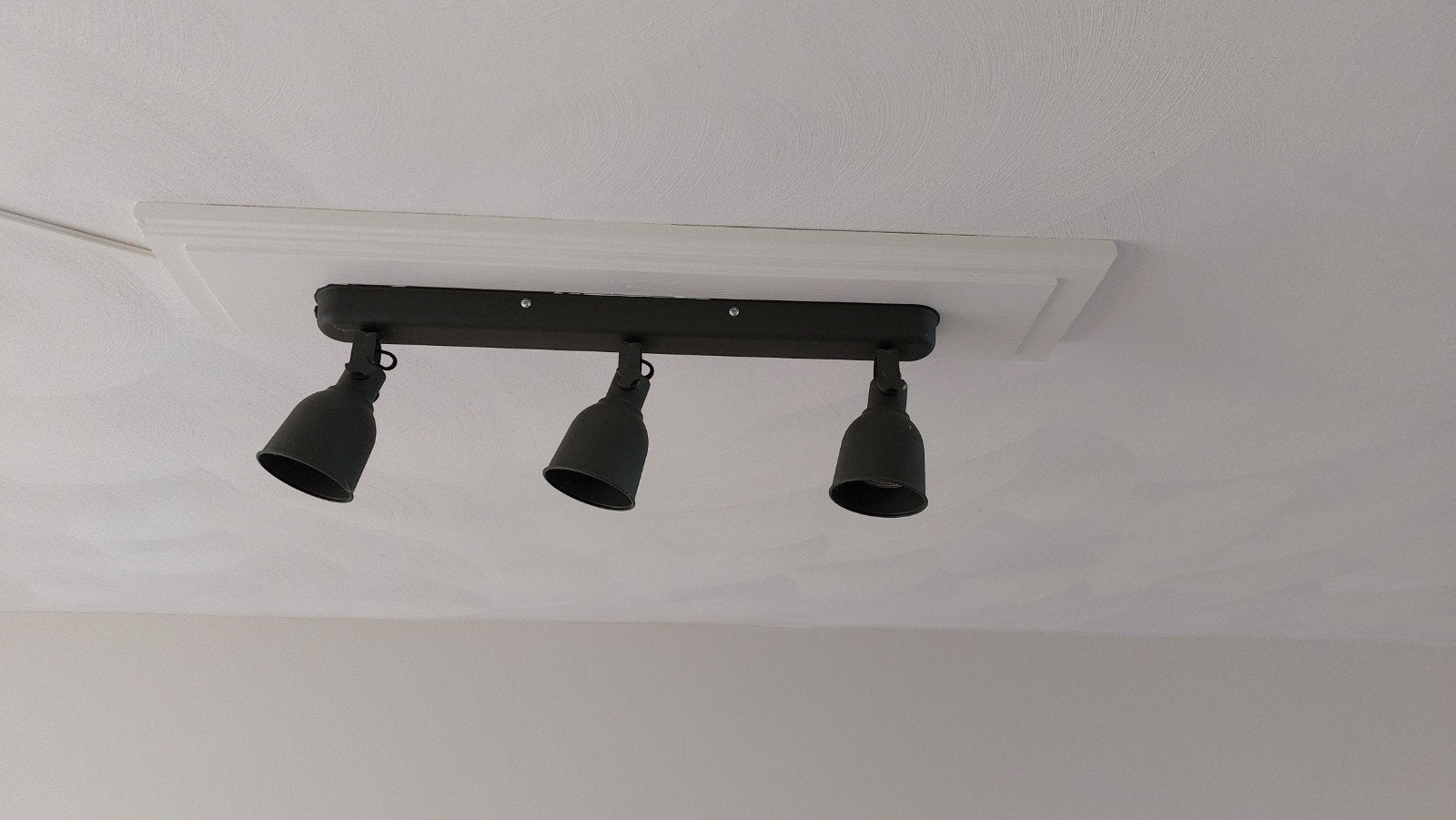 plafondlamp plafonnière hektar ikea donker grijs/ antraciet, Ophalen, Zo goed als nieuw
