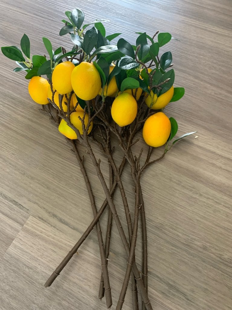 Kunst Citroen Tak / Nep Plant Fruit Citroenen Boom Takken, Verzenden, Nieuw, Kunsttak