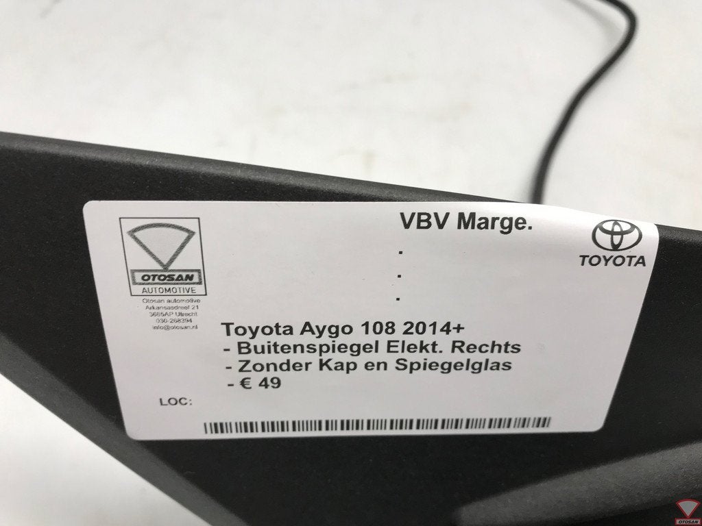 toyota aygo 108 2014+ buitenspiegel elekt. rechts, Info@toyota.co.jp, Gebruikt, Toyota Motor Corporation, Toyota
