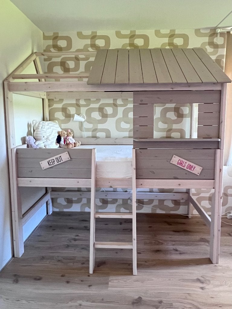 LIFETIME bed (MOET SNEL WEG), Ophalen, 85 tot 100 cm, Zo goed als nieuw, Hoogslaper of Stapelbed