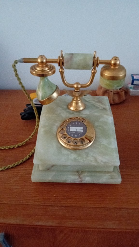 Grote vintage marmer/onyx telefoon, Verzamelen, Retro, Ophalen of Verzenden, Huis en Inrichting