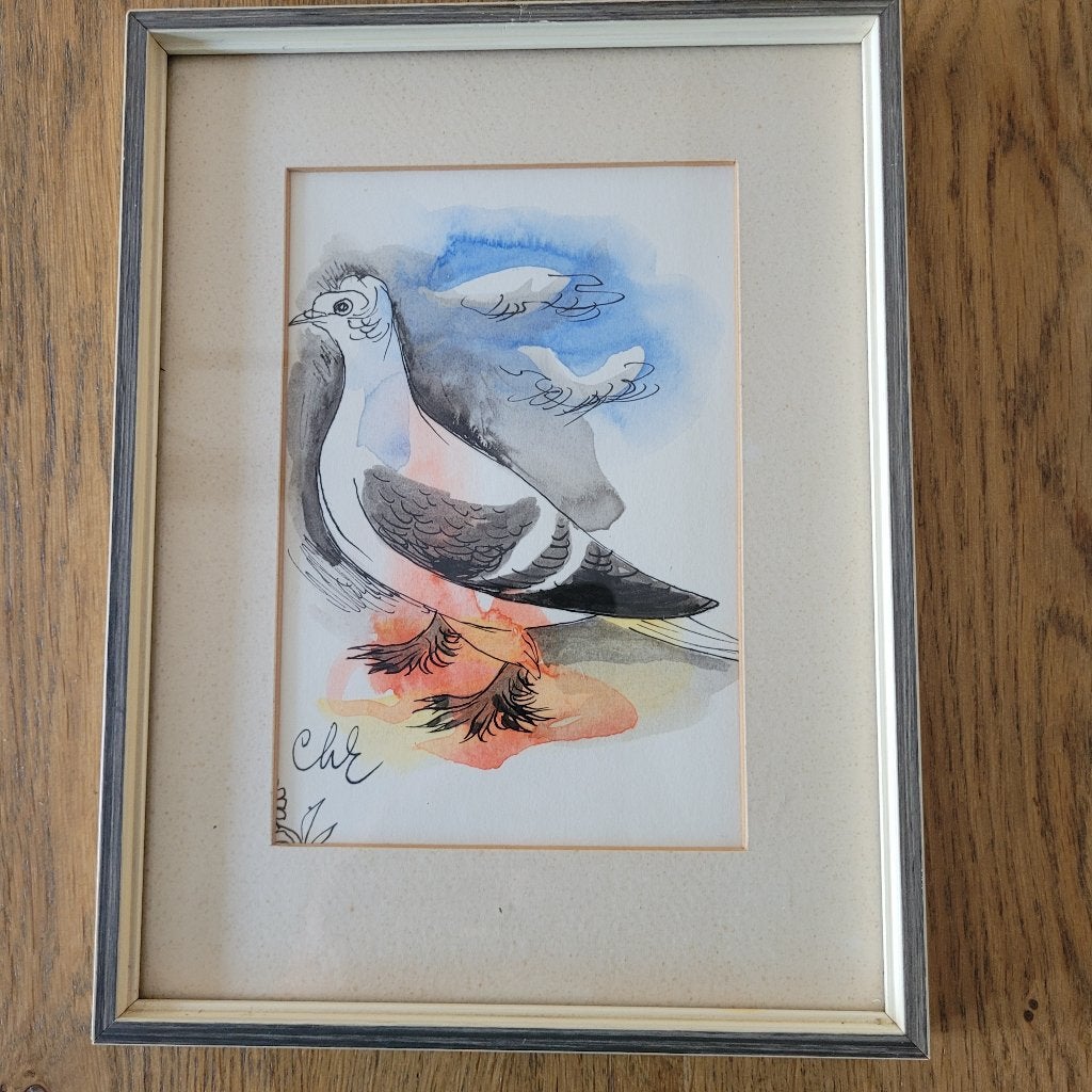 Aquarel van Charles Eyck, Antiek en Kunst, Verzenden, Dieren, Aquarel, Papier