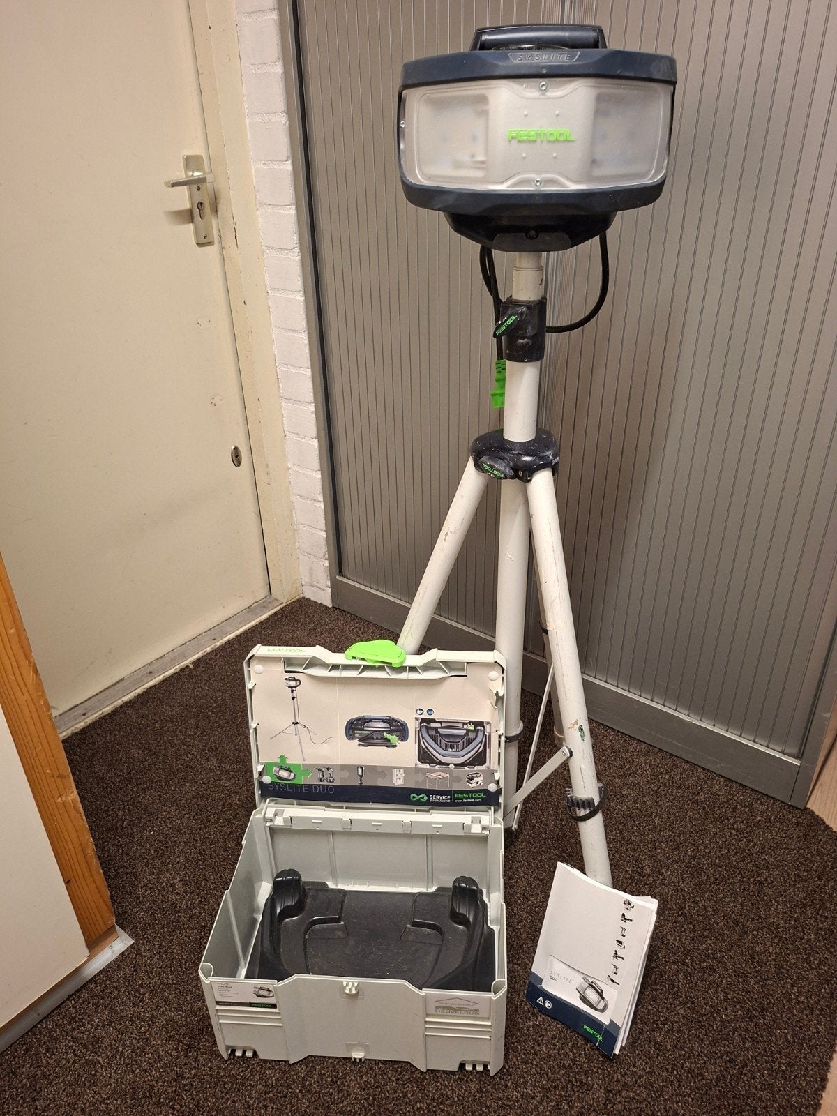 Festool Syslite Duo met statief, systainer en boekjes, Ophalen