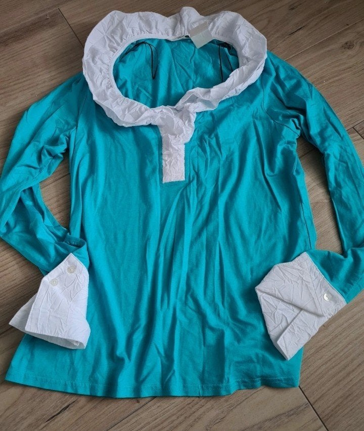 Nieuw aqua blauwe top Maat 44, Kleding | Dames, Tops, Maat 42/44 (L), Nieuw, Lange mouw, Miss Etam