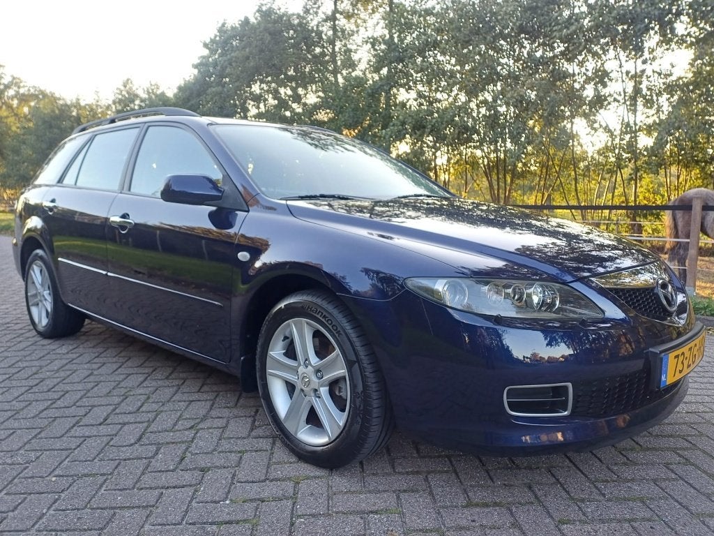 Mazda 6 1.8 Sportbreak Nette Auto LMV, Clima, Cruise, Bose, Auto's, Stof, 4 cilinders, Blauw, Origineel Nederlands