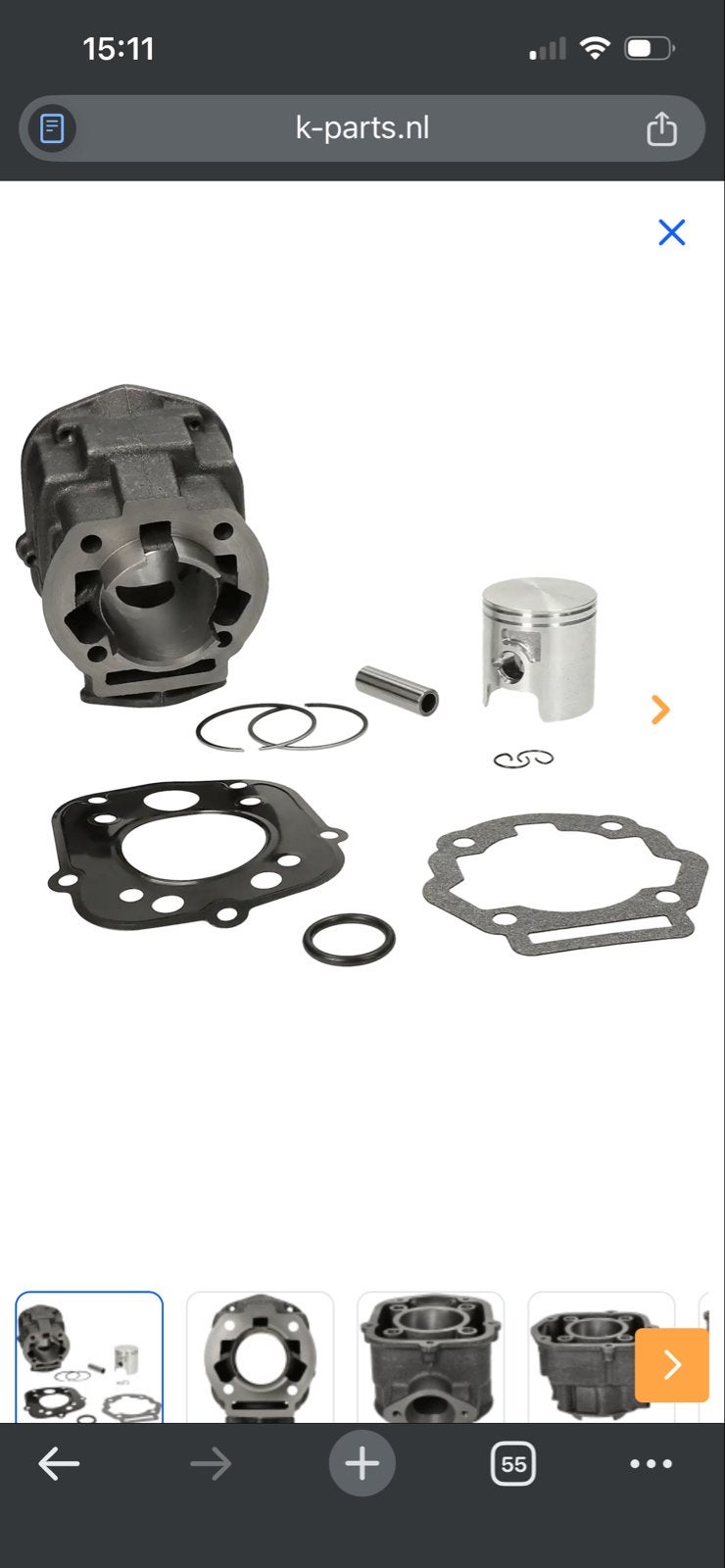 Nieuwe Mezoly 70cc cilinderkit + pakkingen en bougie, Ophalen of Verzenden, Nieuw, Cilinder