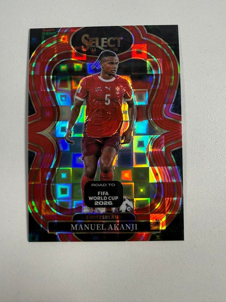 191 Manuel Akanji Red Pandora Select World Cup 2026, Ophalen of Verzenden, Nieuw, Buitenlandse clubs, Poster, Plaatje of Sticker