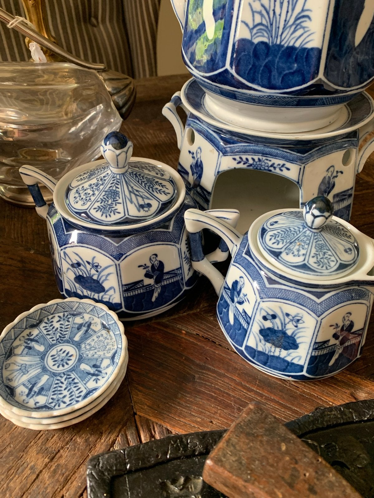 Maastrichts aardewerk Lange Lijs theepot en set, Ophalen of Verzenden