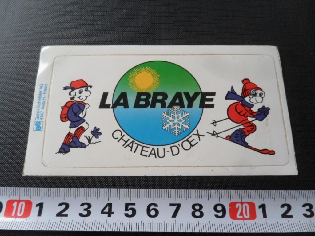 sticker Zwitserland  LA BRAYE Chateau - D 'oex, Ophalen, Zo goed als nieuw