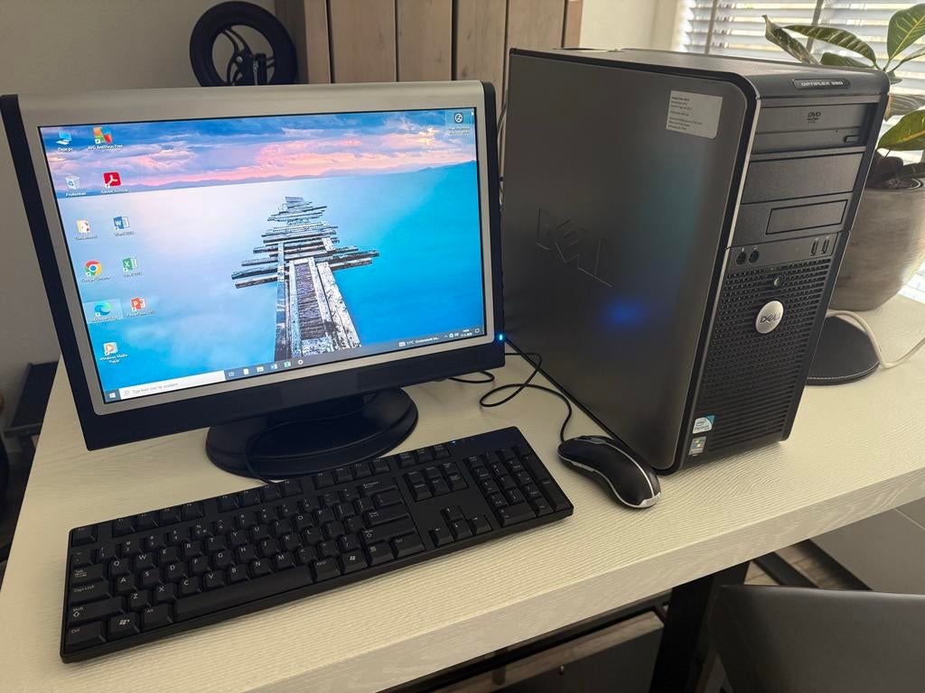 Complete Desktop PC Set: Pentium Dual Core Win 10, Ophalen, HDD, 2 tot 3 Ghz, Met monitor