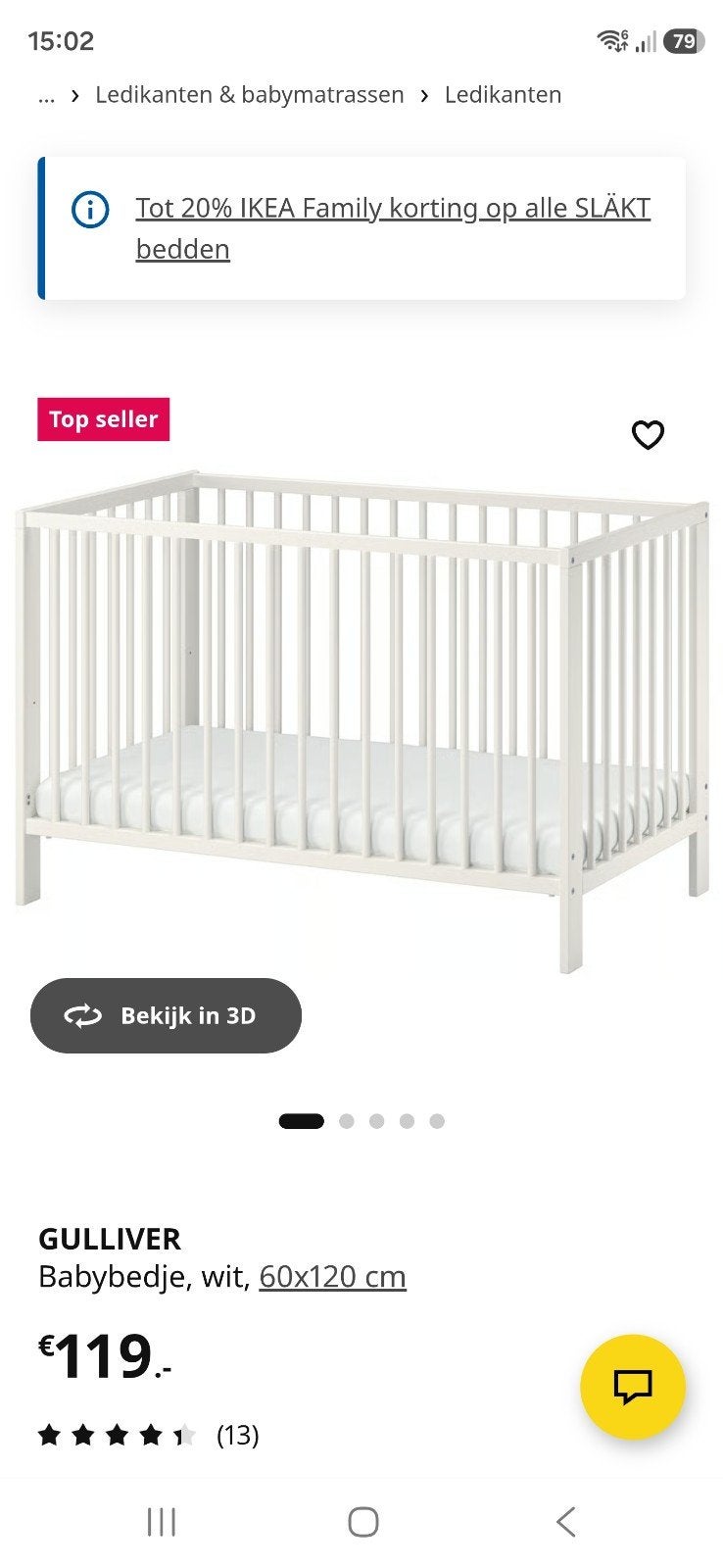 baby spullen, Ophalen, Zo goed als nieuw, Reisbedje