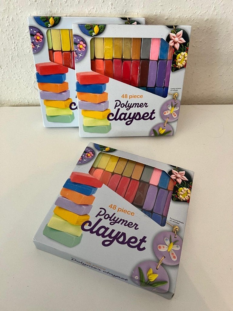 3x 48-delige polymeer kleiset - Nieuw en ongebruikt, Nieuw, Meerkleurig, Ophalen of Verzenden, Overige materialen