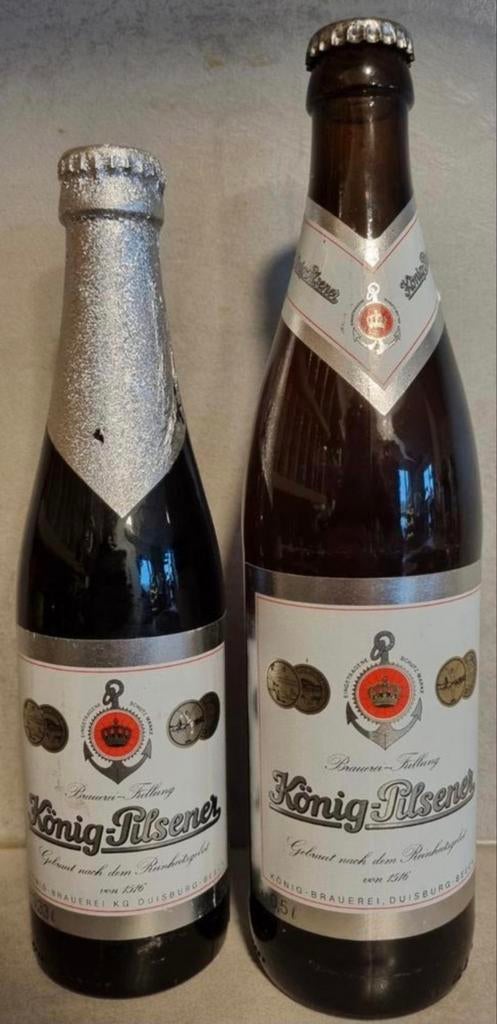 Duisburg set: König-Pilsener 33cl '89 & 50cl '91, Ophalen of Verzenden, Zo goed als nieuw, Glas of Glazen, Overige merken