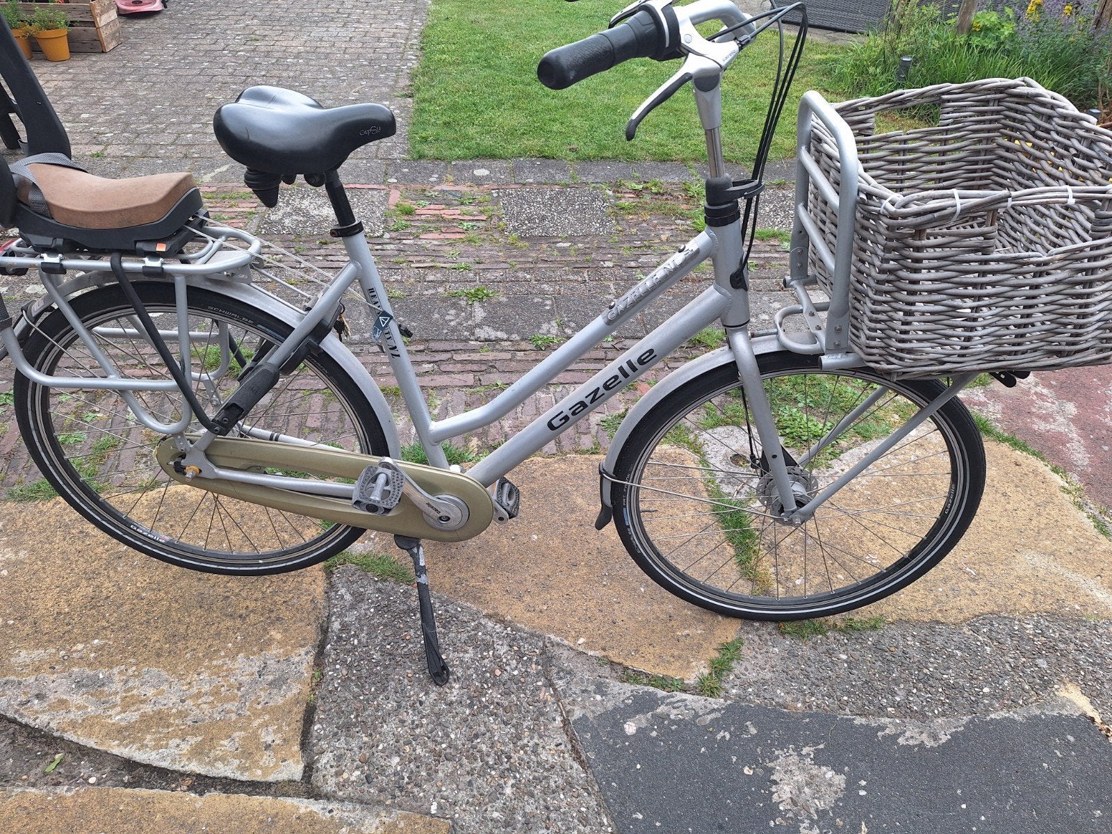 Gazelle heavy duty (mama) fiets frame maat L, Fietsen en Brommers, Fietsen | Dames | Moederfietsen, Ophalen, Gebruikt, Dubbele standaard