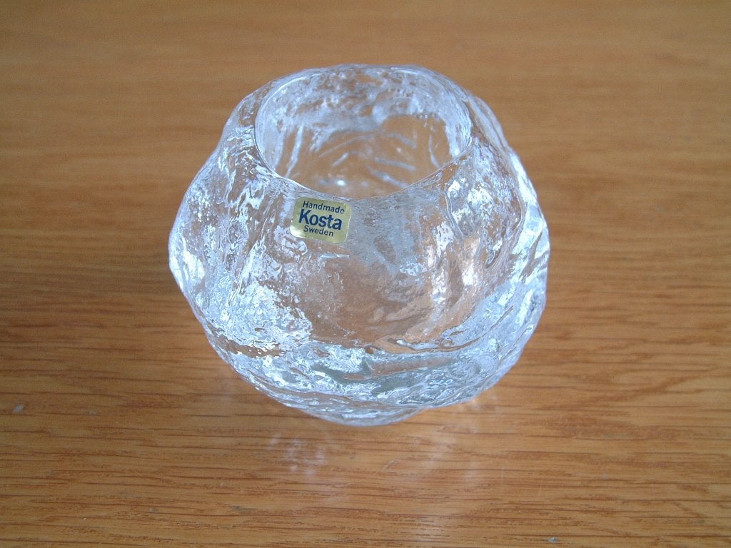 gave kandelaar waxinelicht Kosta Sweden snowball Ann Warff, Ophalen of Verzenden, Zo goed als nieuw