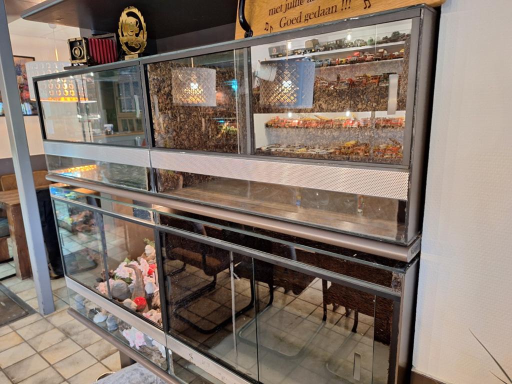 Volglas dubbel terrarium 145x 60x60, Ophalen, Gebruikt