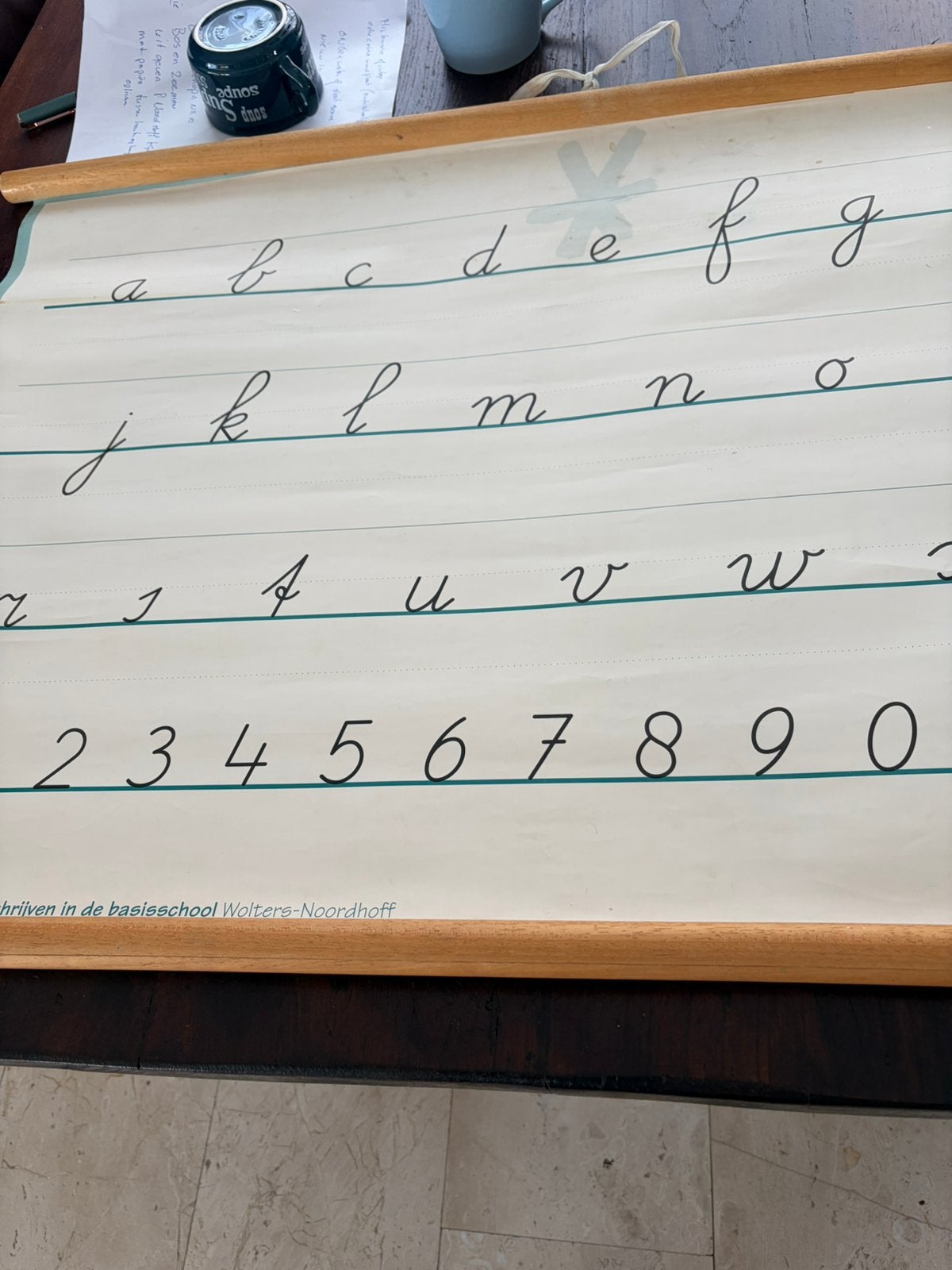 Vintage schoolplaat schrijven!, Ophalen of Verzenden