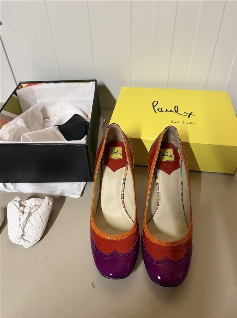 Paul Smith Blynth Red Vogue Shoe Purple Orange EU 40 - schoe, Ophalen of Verzenden, Zo goed als nieuw, Sneakers of Gympen