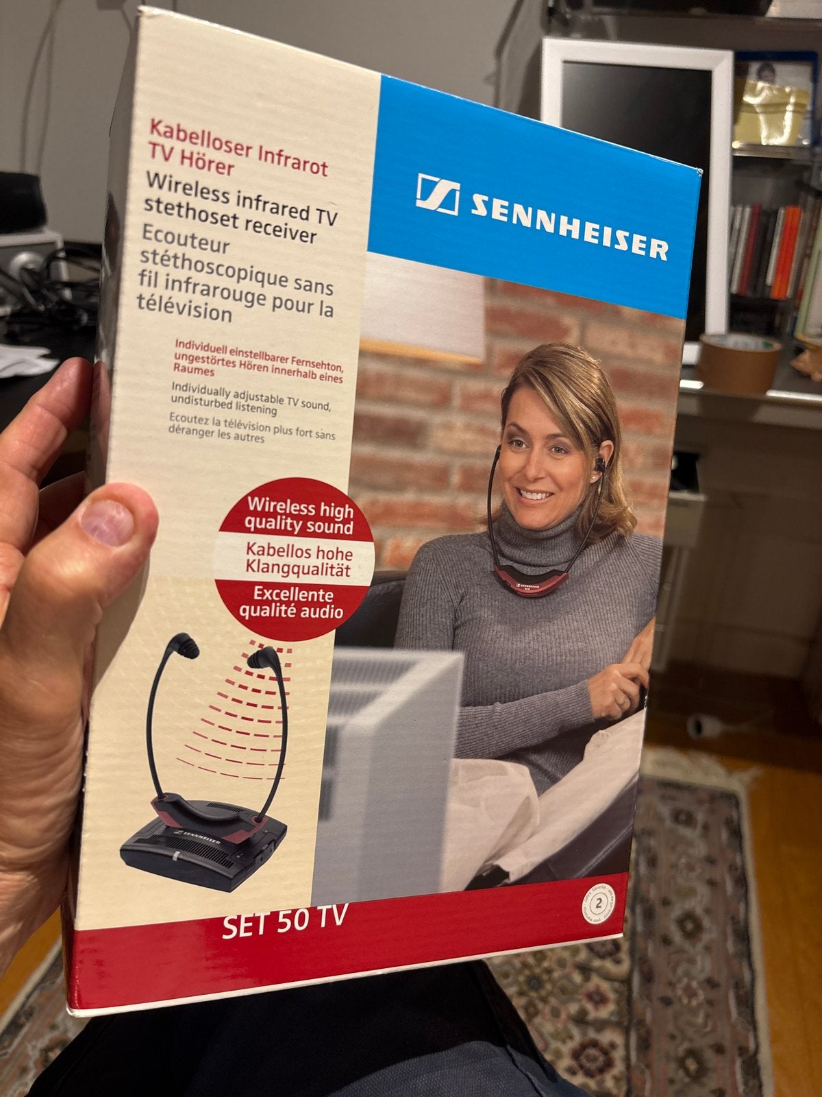 Sennheiser SET 50 TV Draadloze Infrarood TV Hoofdtelefoon, Sennheiser, Ophalen of Verzenden, Zo goed als nieuw, Over-ear