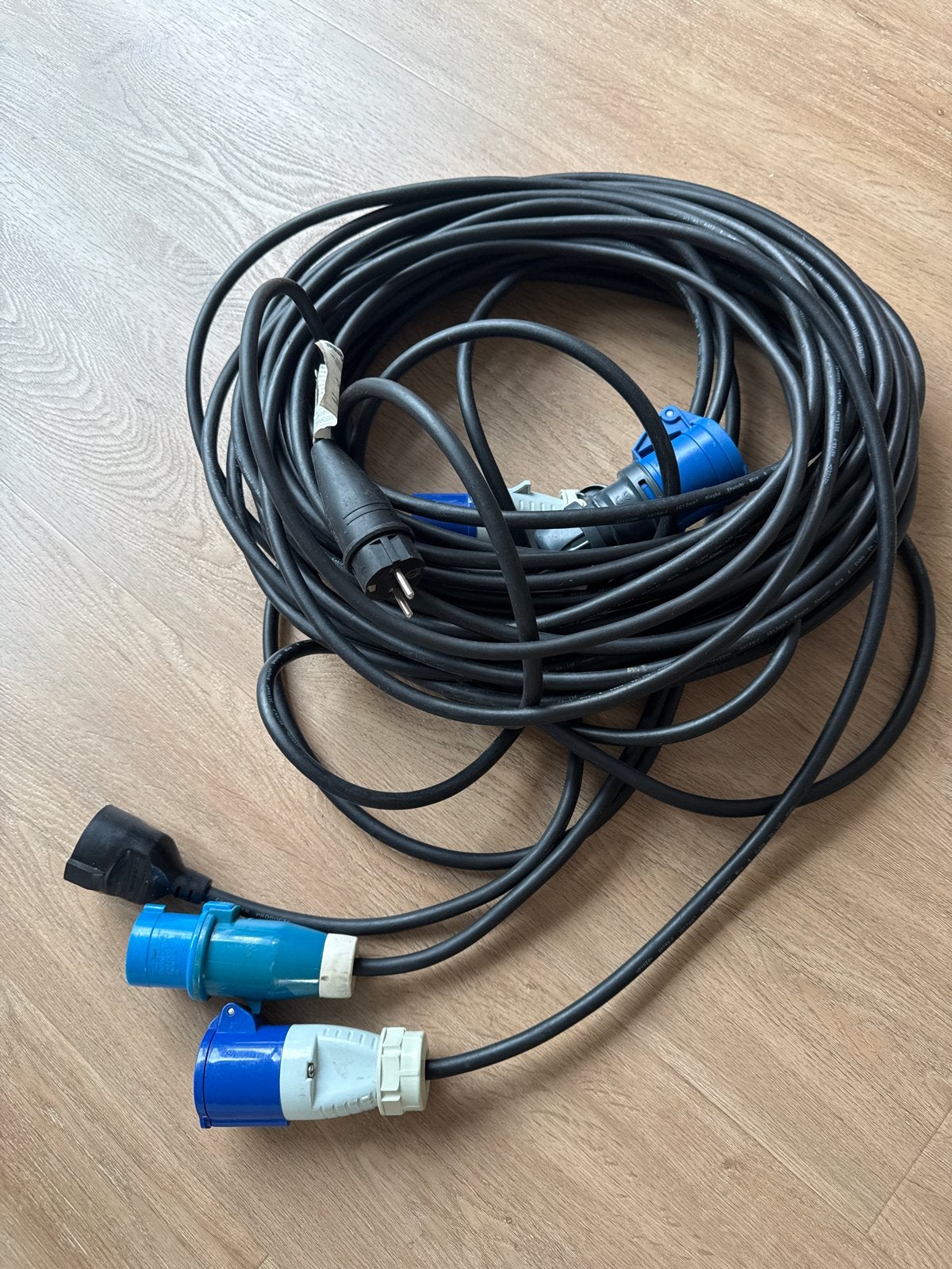 Verlengsnoer 15-20 meter met CEE stekkers, Ophalen of Verzenden, Gebruikt