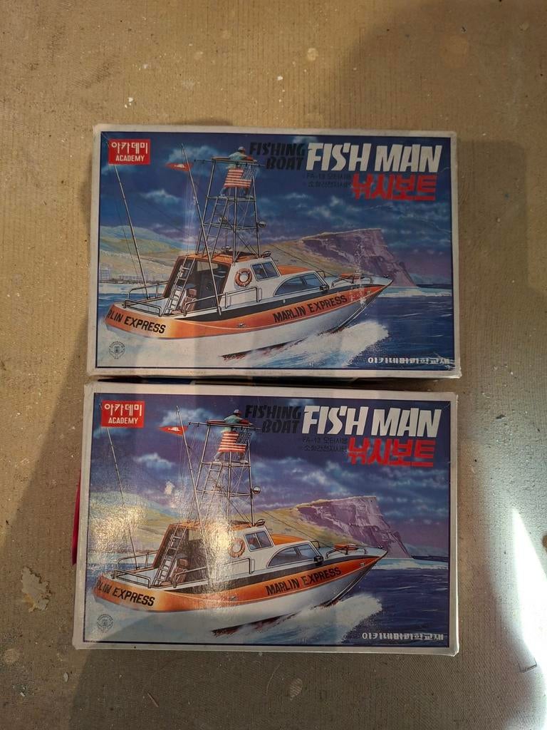 Academy Fishing Boat Fish Man Marlin Express modelbouw, Verzenden, Groter dan 1:32, Truck, Overige merken