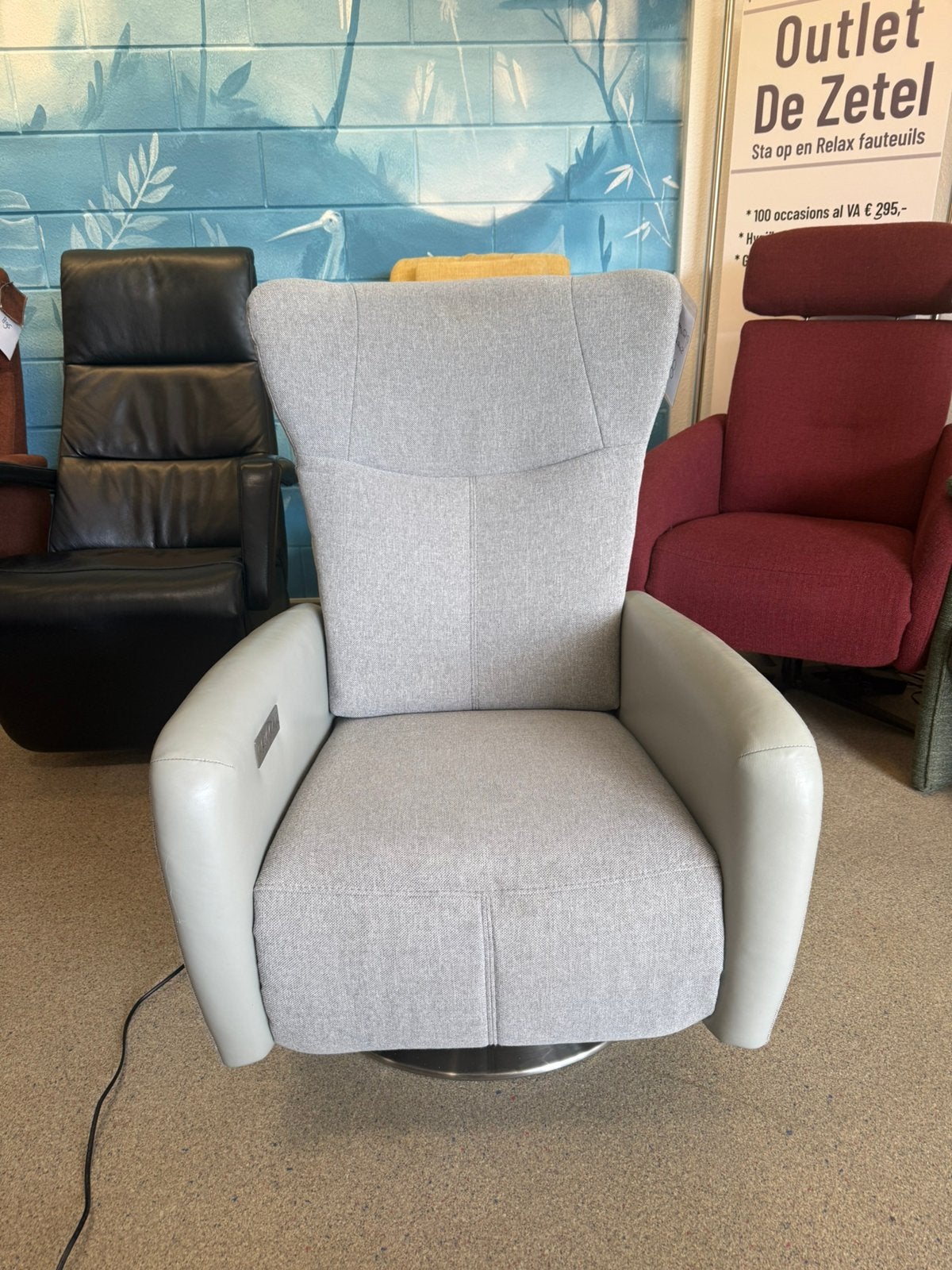 Sta op stoel Prominent relax fauteuil gratis bezorging, Verzenden, Zo goed als nieuw, Leer, Ruim 100 modellen in alle kleuren en maten