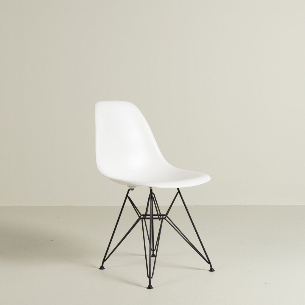 Vitra DSR Stoel Wit Kunststof - Zwart, Huis en Inrichting, Vitra, Gebruikt, Niet ingevuld, Niet ingevuld