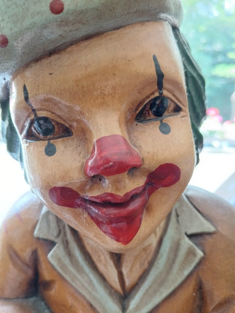 Houtsnijwerk clowns, Ophalen, Groep mensen, Handgemaakt, Beeld