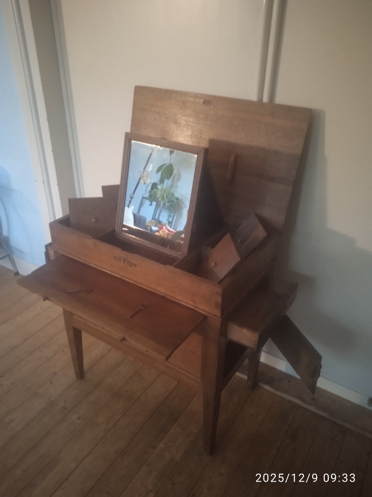 Antieke naai- en borduurtafel, kaptafel, haltafel, bijzettaf, Ophalen
