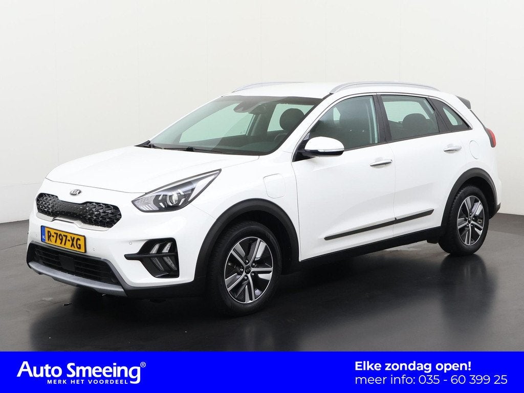 Kia Niro 1.6 GDi PHEV DynamicLine | Camera | Apple/Android C, Auto's, Kia, 12 maanden, Gebruikt, Leder en Stof, Wit