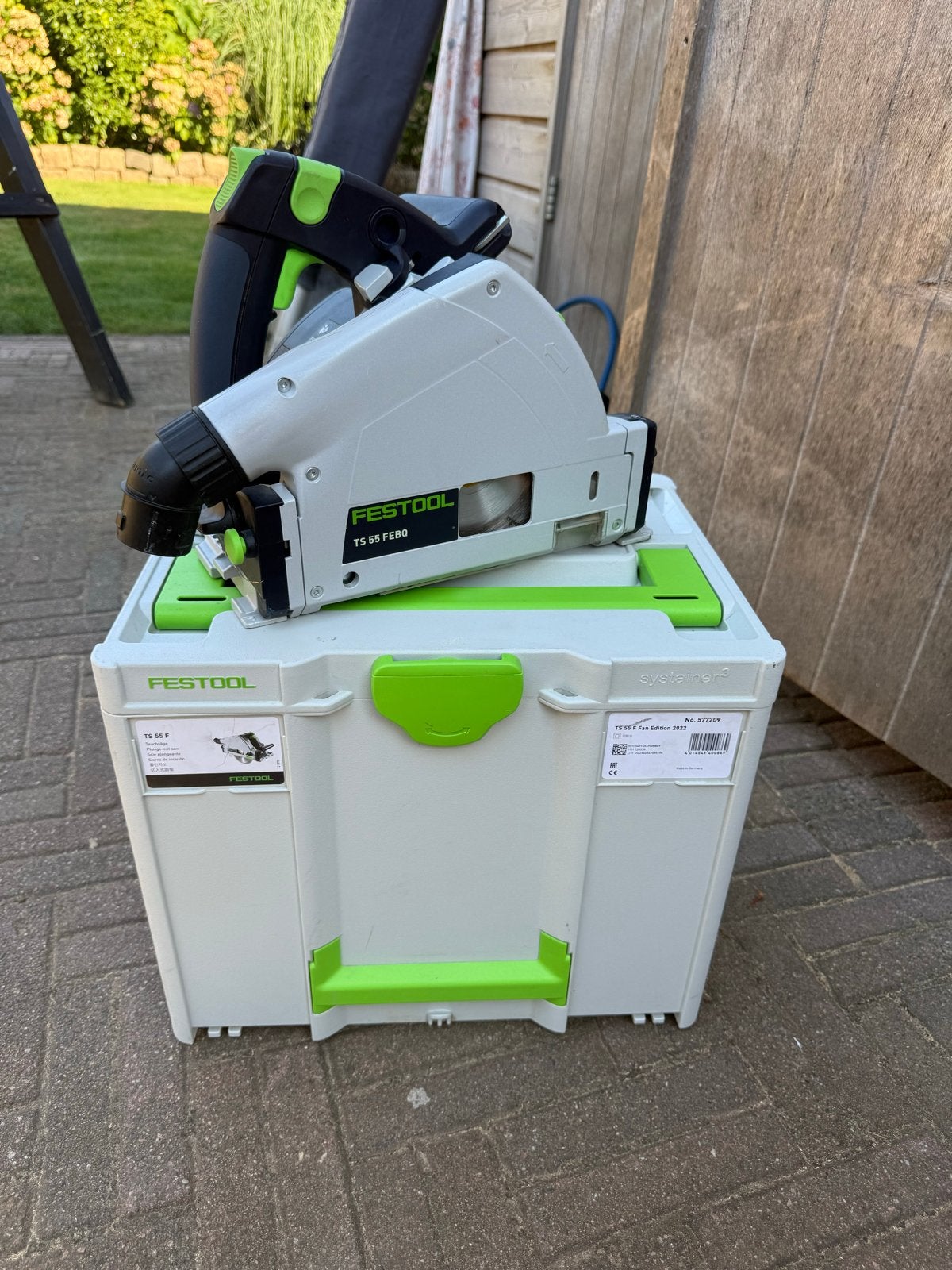 Festool TS 55 FEBQ 160mm invalzaag met geleiderail 1400mm, Ophalen, Invalzaag, Zo goed als nieuw, 30 tot 70 mm