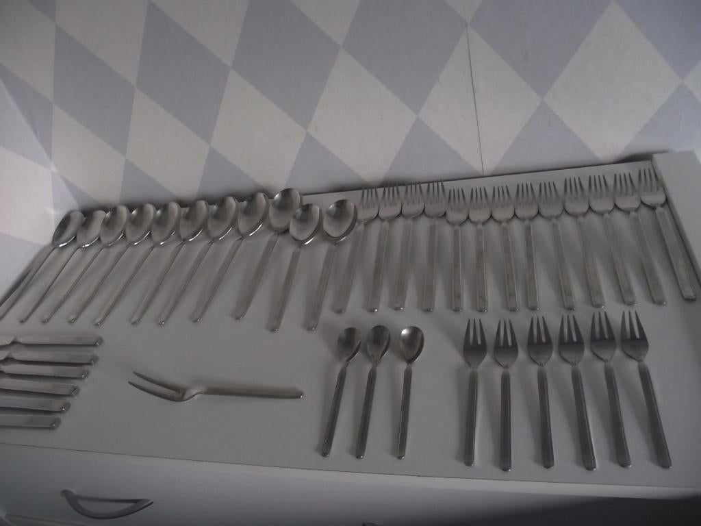 26 Sola rondfilet bestek Modern select bestek V&D 1960 p st, Ophalen of Verzenden