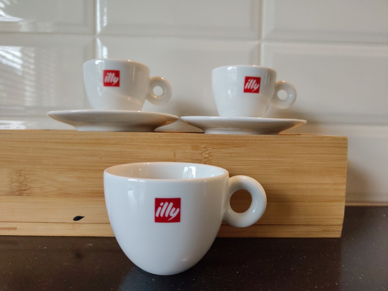 Illy Espresso en Lungo Cups - Matteo Thun Design, Ophalen of Verzenden, Zo goed als nieuw, Overige stijlen, Illy