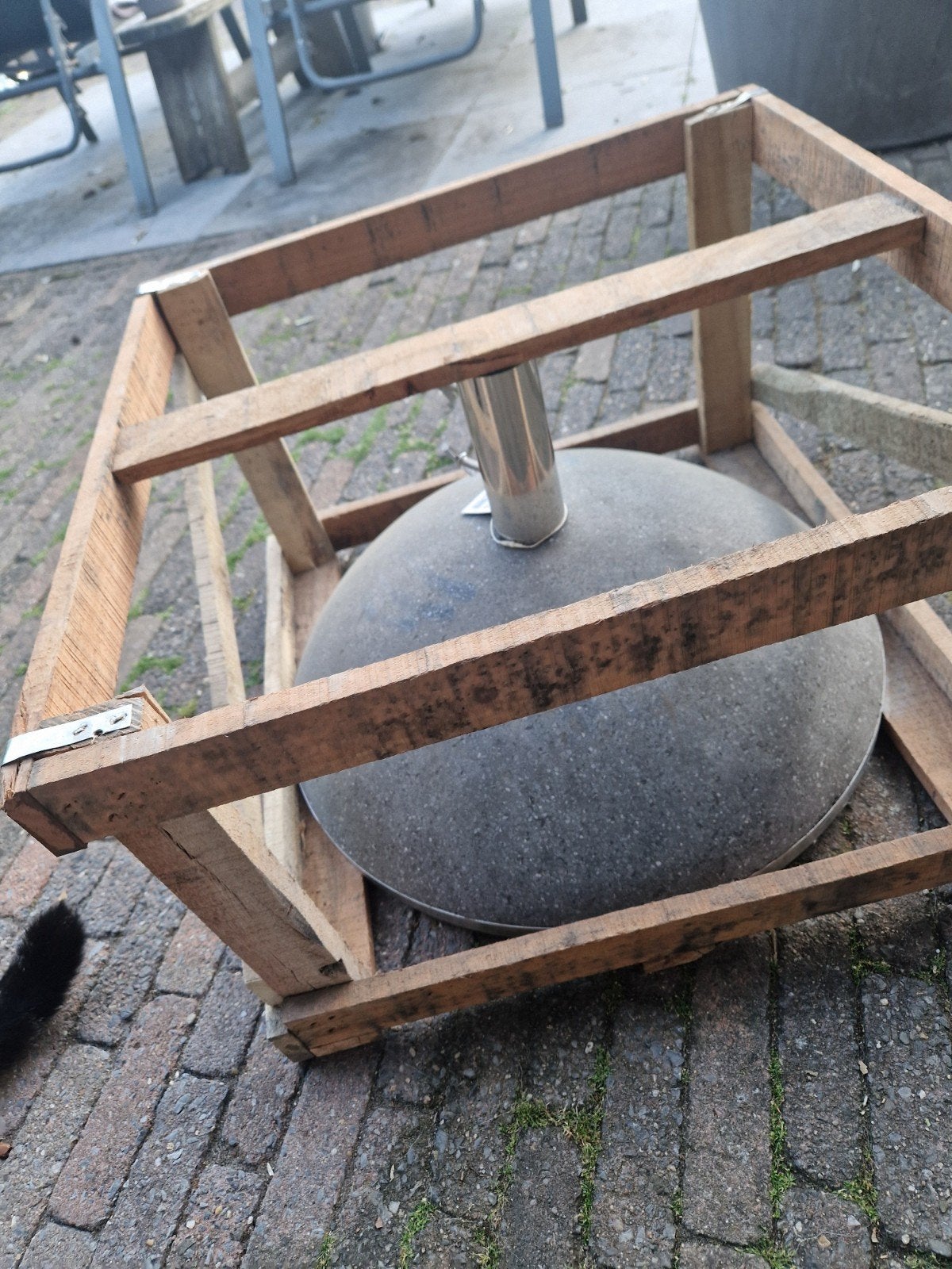 Granito parasolvoet donkergrijs 50 cm, Ophalen, Nieuw, Parasolvoet, Nvt
