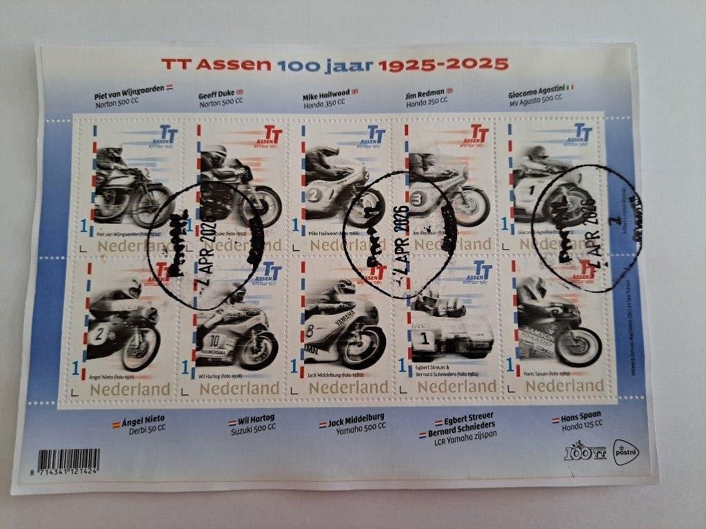POSTZEGELS - NEDERLAND - TT ASSEN COMPLEET VEL GESTEMPELD, Postzegels en Munten, Ophalen of Verzenden, Na 1940, Gestempeld