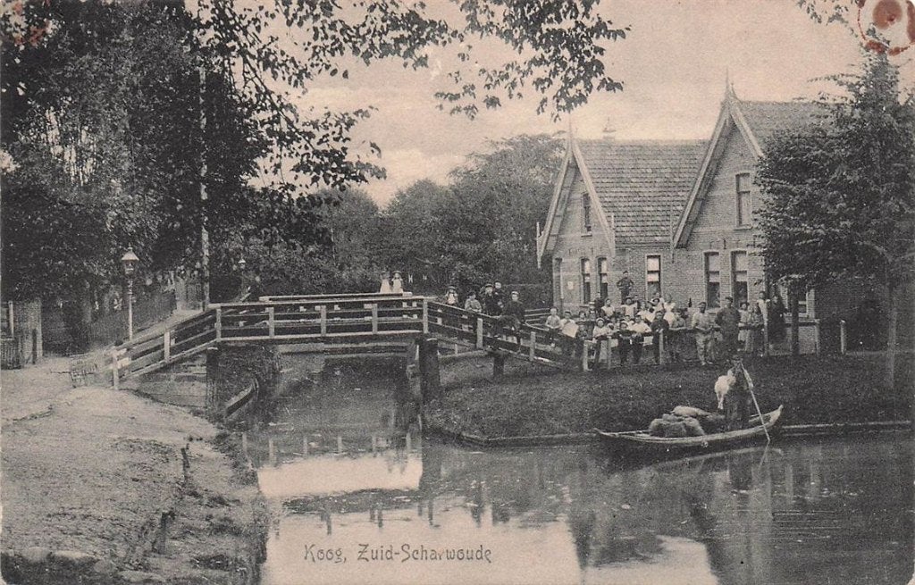 702-128-033 Koog Zuid-Scharwoude, Verzamelen, Ansichtkaarten | Nederland, Verzenden, Voor 1920, Noord-Holland