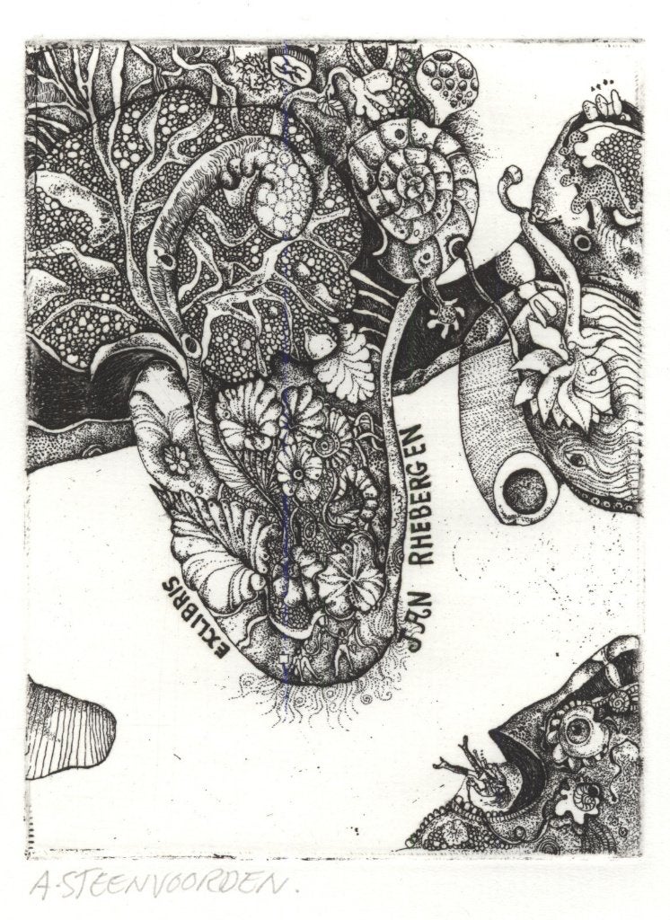0303 Ex Libris Nederland : Ab Steenvoorden, 1981, Verzenden, Ex libris
