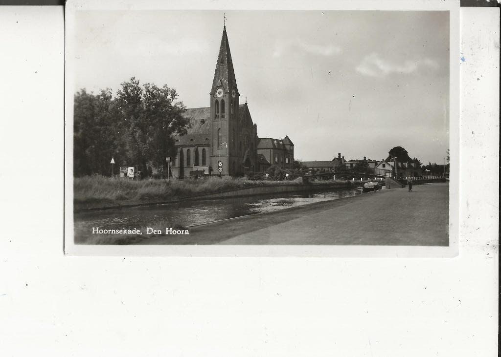Den Hoorn Hoornsekade met Kerk v Velzen, Ophalen of Verzenden, 1940 tot 1960, Ongelopen, Zuid-Holland