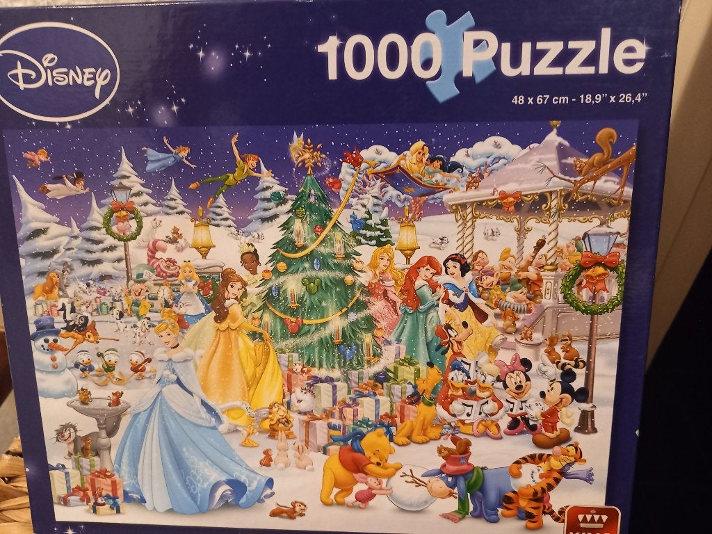 KING Kerst met Disney Legpuzzel 1000 stukjes, Ophalen of Verzenden, 500 t/m 1500 stukjes, Zo goed als nieuw, Legpuzzel
