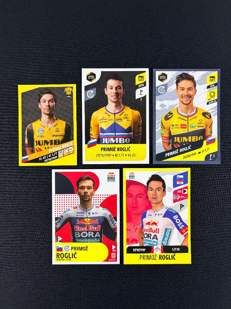 5x Primoz Roglic Panini Tour de France 2019 2026 Sticker, Verzenden, Zo goed als nieuw, Overige sporten, Poster, Plaatje of Sticker