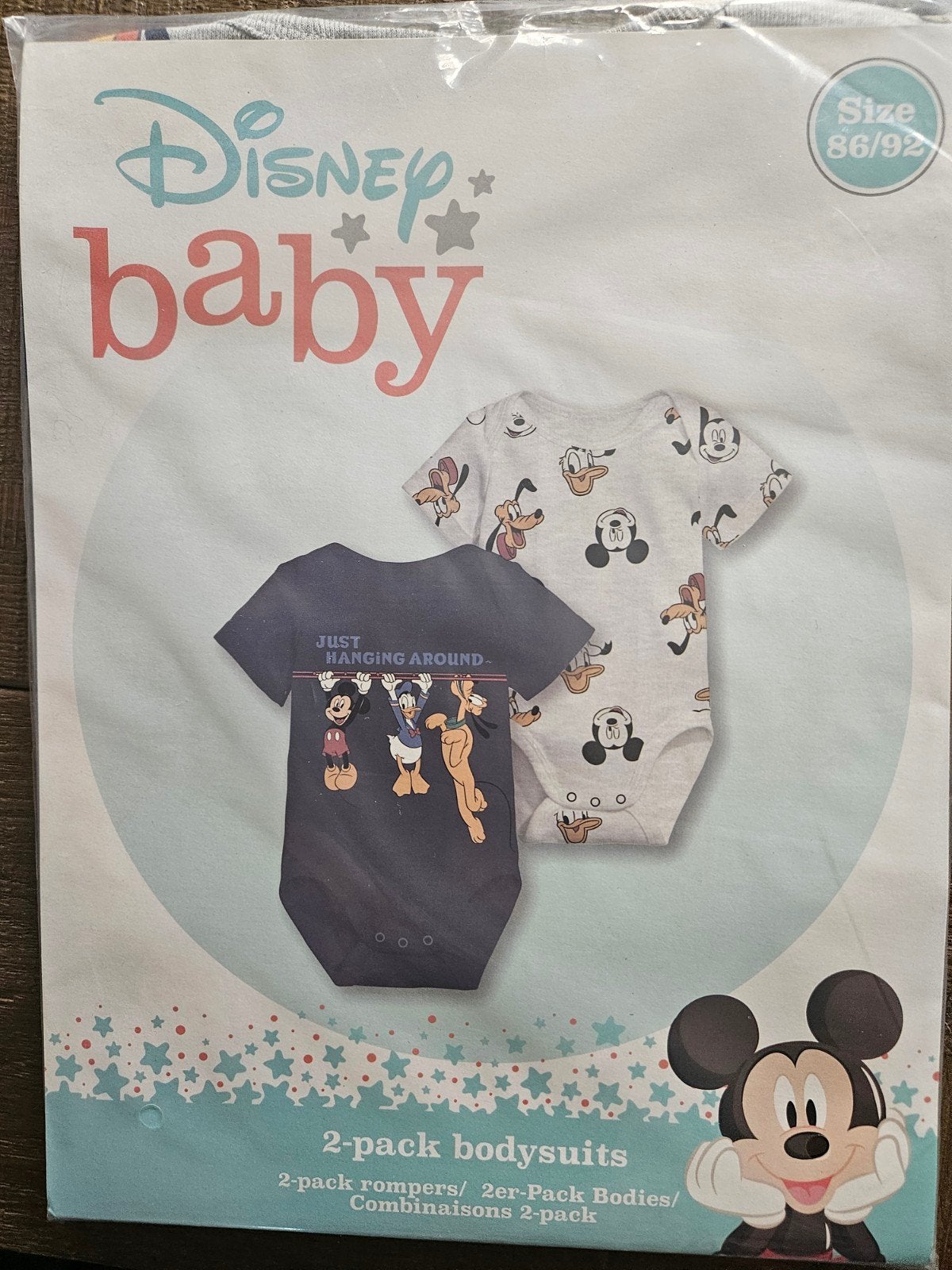 Set van 2 Disney Baby Rompers - Maat 86/92, Ophalen of Verzenden, Nieuw, Disney, Jongetje of Meisje