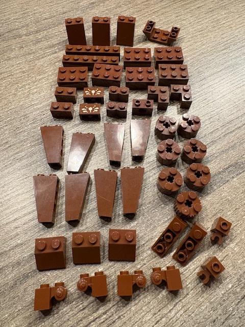 lego friends, moc div. basis blokjes bruin (zie foto's), Ophalen of Verzenden, Zo goed als nieuw, Losse stenen, Lego
