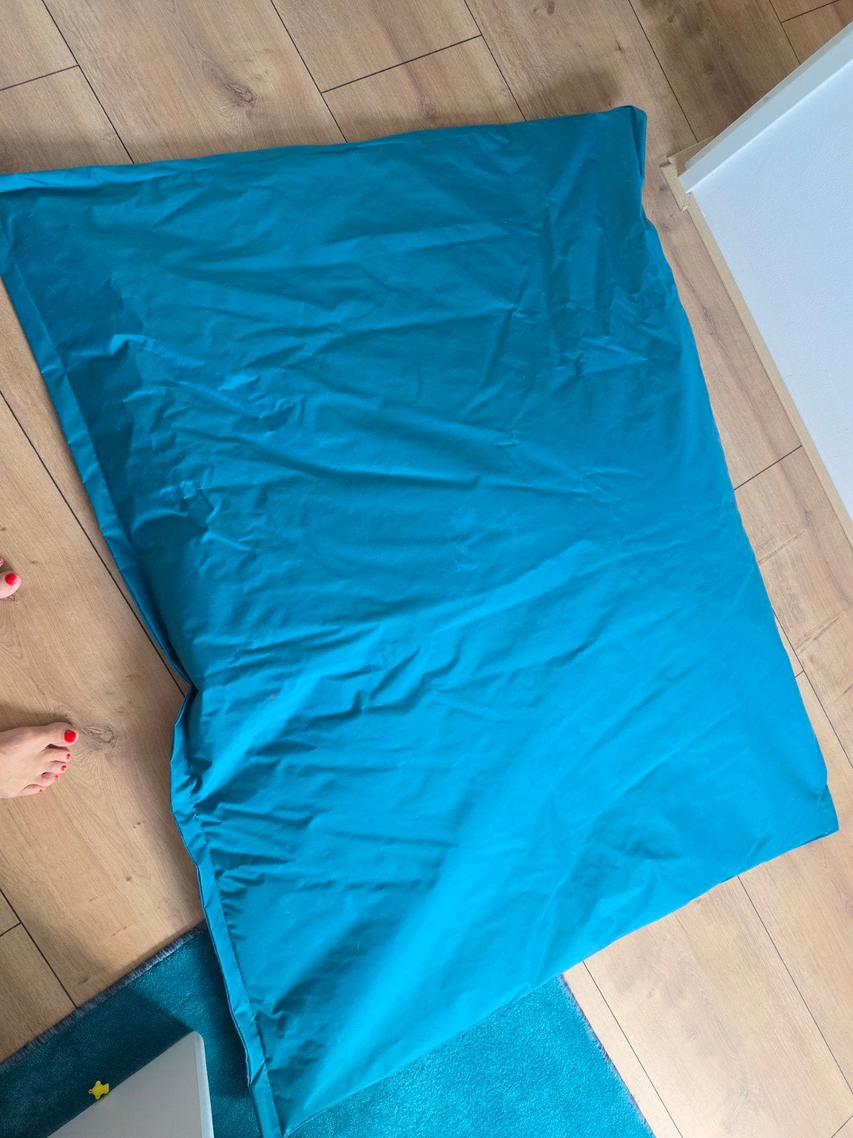 Zitzak/ fatboy turquoise/ blauw zgan, Ophalen, Zo goed als nieuw, Blauw