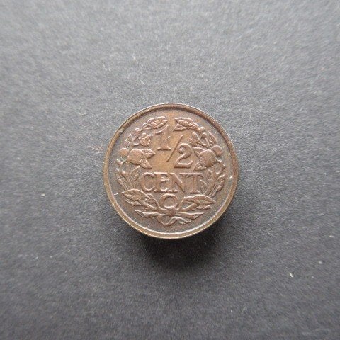 1/2 Cent 1930 Nederland XF, Verzenden, Koningin Wilhelmina, Overige waardes, Losse munt