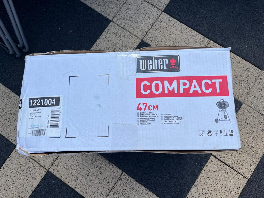 Weber Compact Houtskoolbarbecue 47cm - Nieuw in doos, Tuin en Terras, Barbecue-accessoires, Ophalen, Nieuw