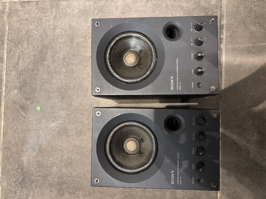 Sony SMS-1P monitor speakers set, Ophalen of Verzenden, Gebruikt, Minder dan 60 watt, Sony