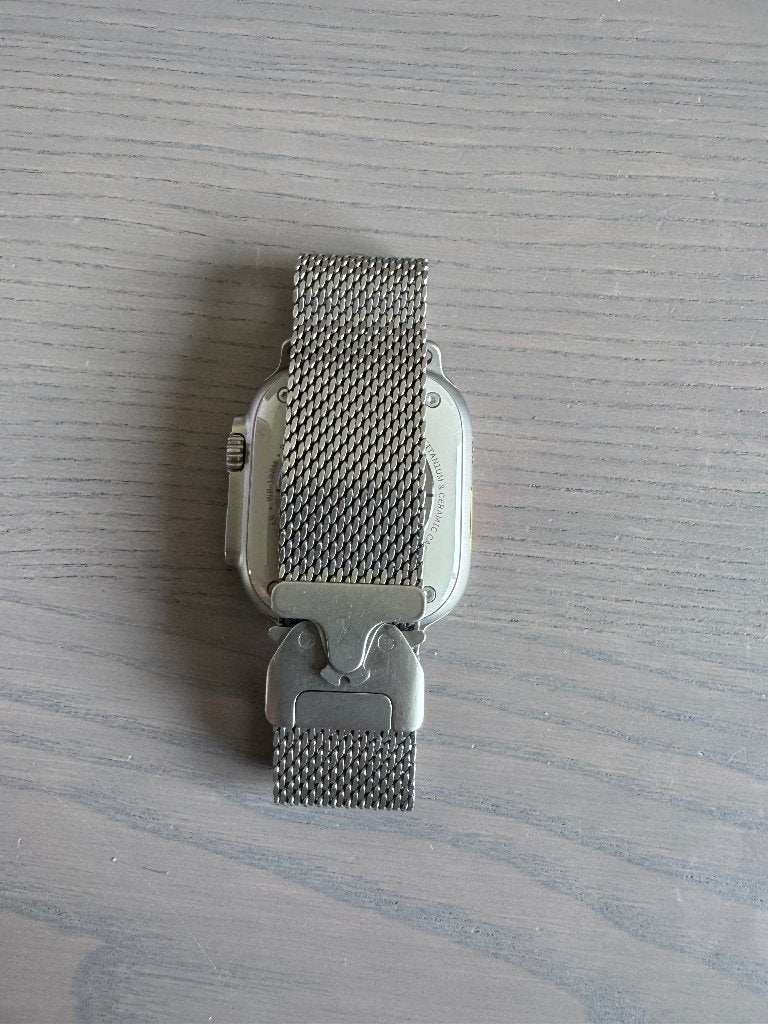 Apple Watch Ultra 3 Titanium | Milanese Loop Medium, Stappen, IOS, Ophalen of Verzenden, Zo goed als nieuw